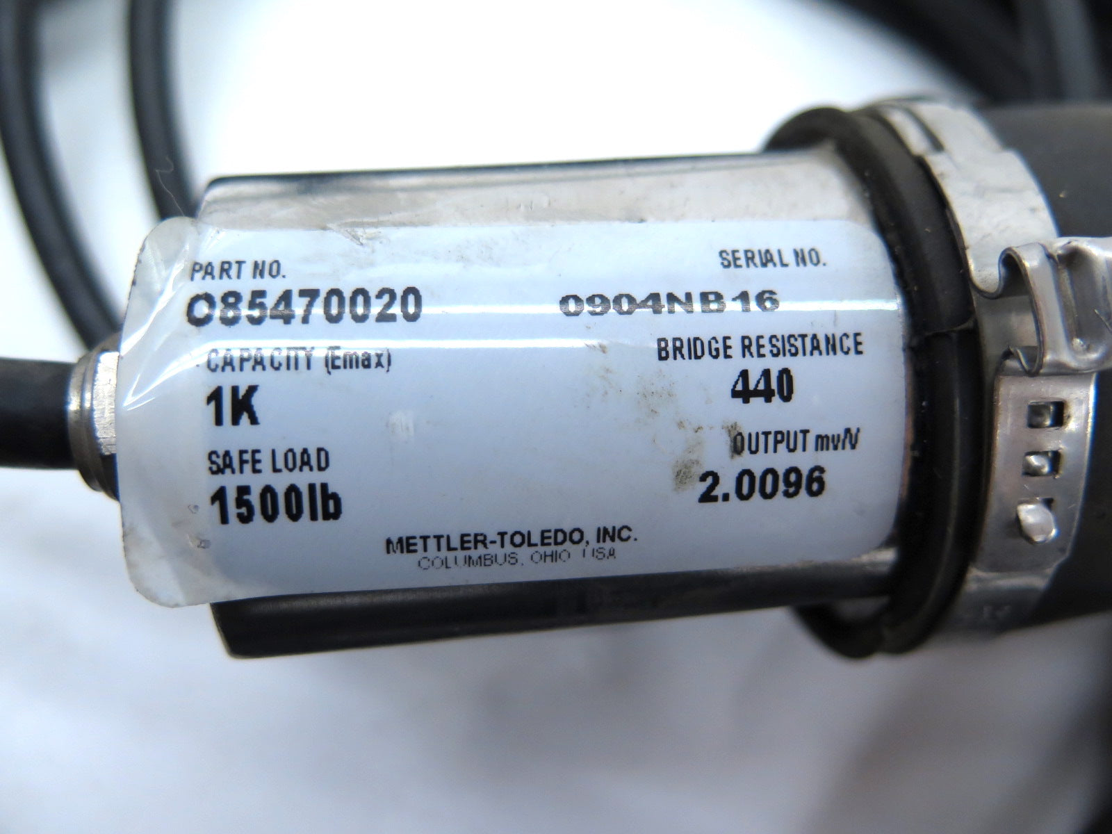 Mettler Toledo 085470020 Load Cell Output mvN 2.0096 - Advance Operations