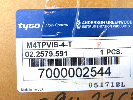 Anderson Greenwood M4TPVIS-4-T Differential Pressure Manifold Valve - Advance Operations