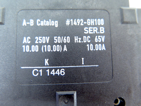 Allen-Bradley 1492-GH100 Circuit Breaker 10A - Advance Operations