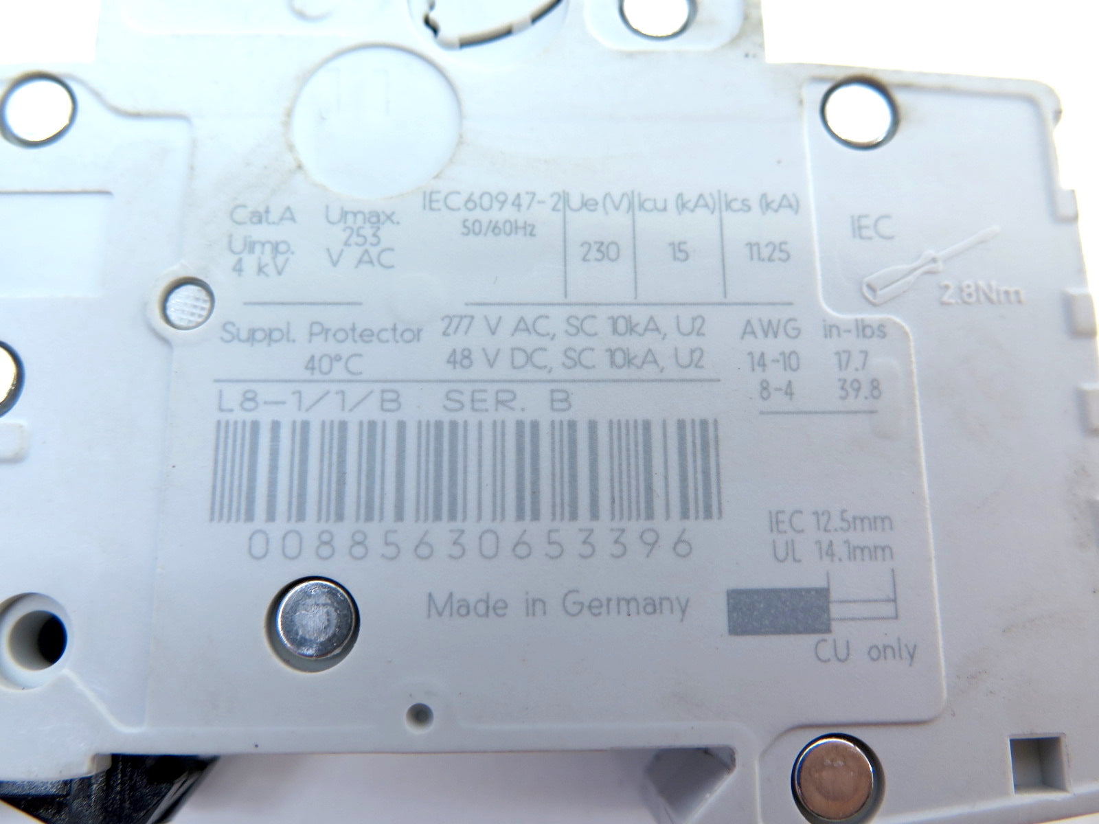 F&G L8-1/1/B Circuit Breaker - Advance Operations