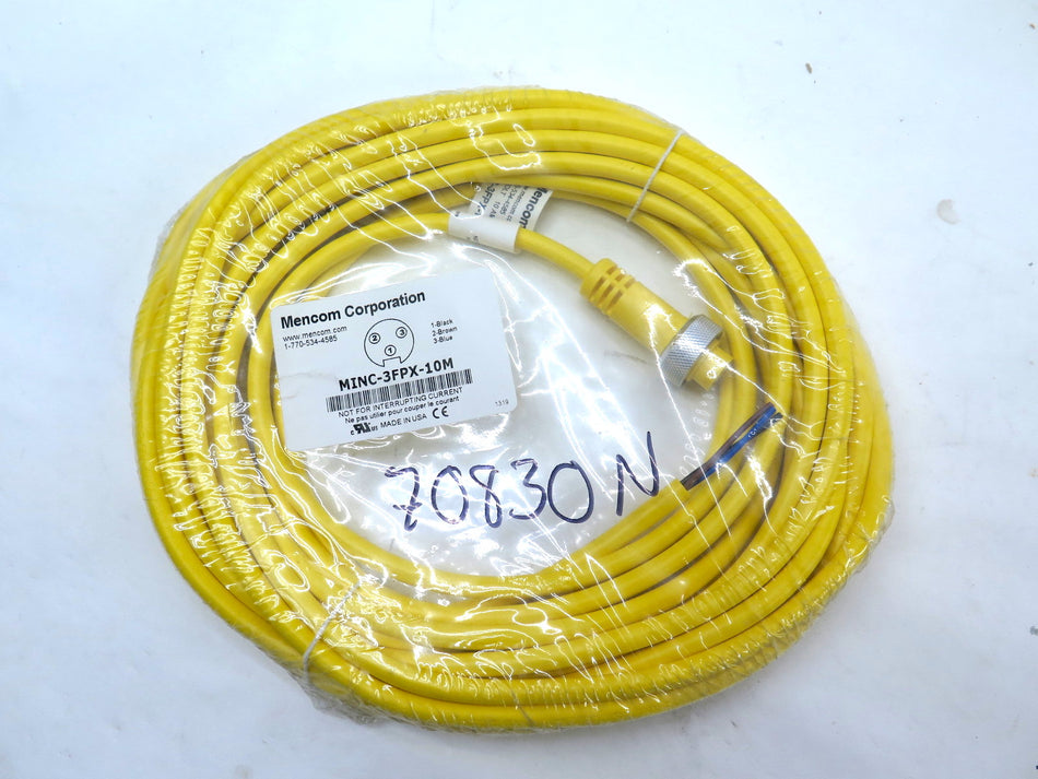 Mencom MINC-3FPX-10M Cordset 3 Pole Female - Advance Operations