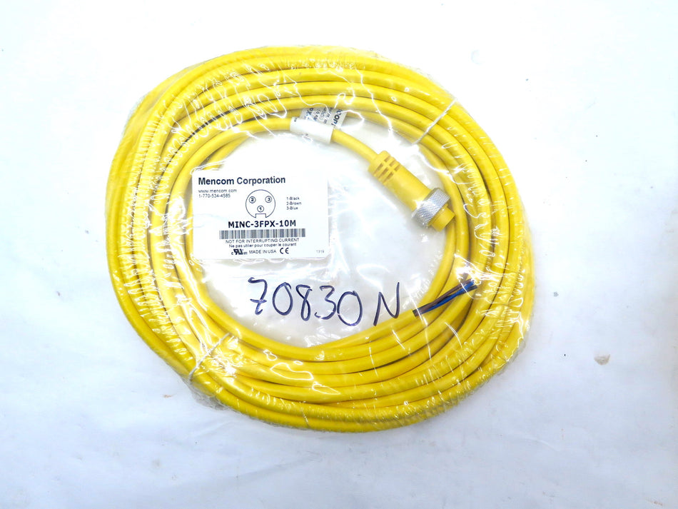 Mencom MINC-3FPX-10M Cordset 3 Pole Female - Advance Operations