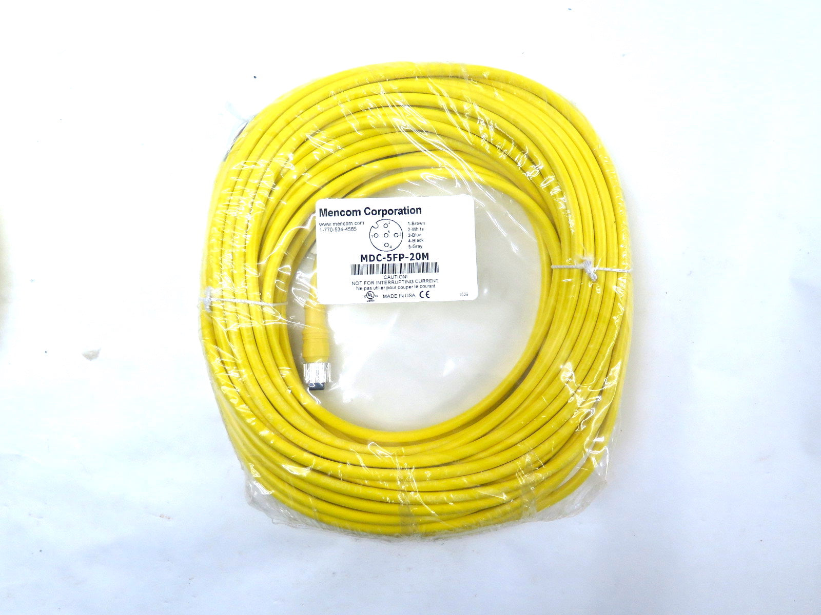 Mencom MDC-5FP-20M Cordset 5 Pole Female - Advance Operations