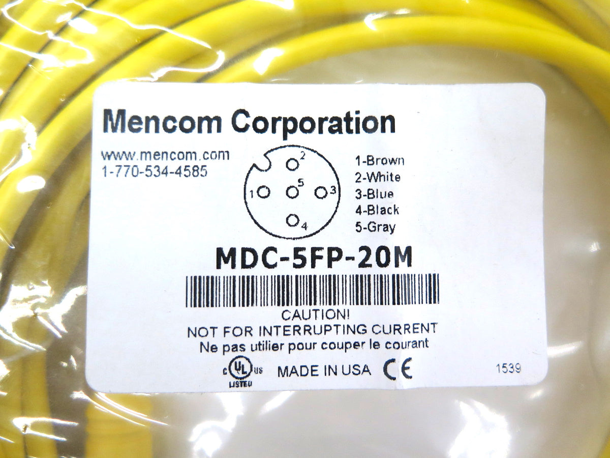 Mencom MDC-5FP-20M Cordset 5 Pole Female - Advance Operations