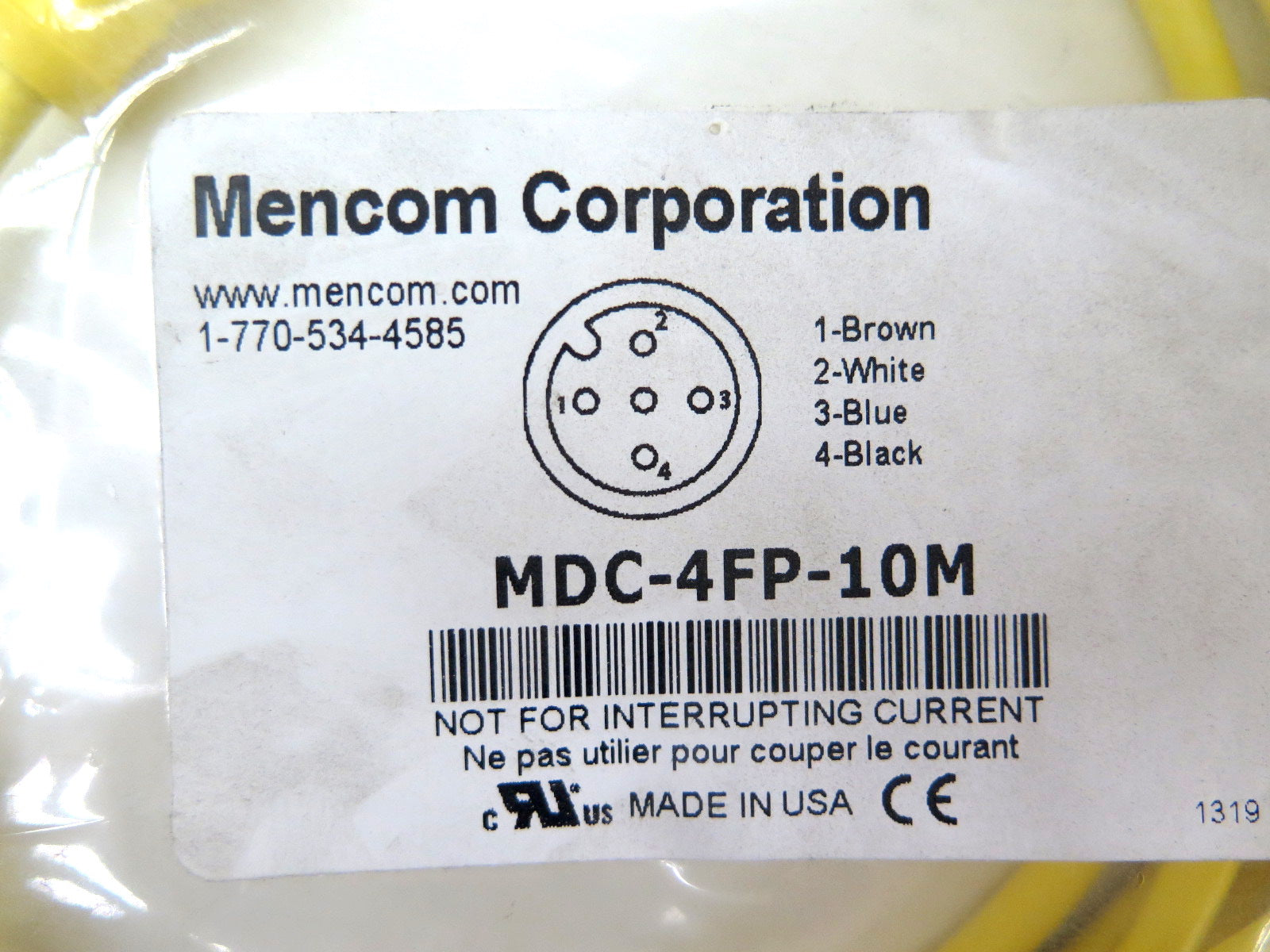 Mencom MDC-4FP-10M Cordset 5 Pole Female - Advance Operations