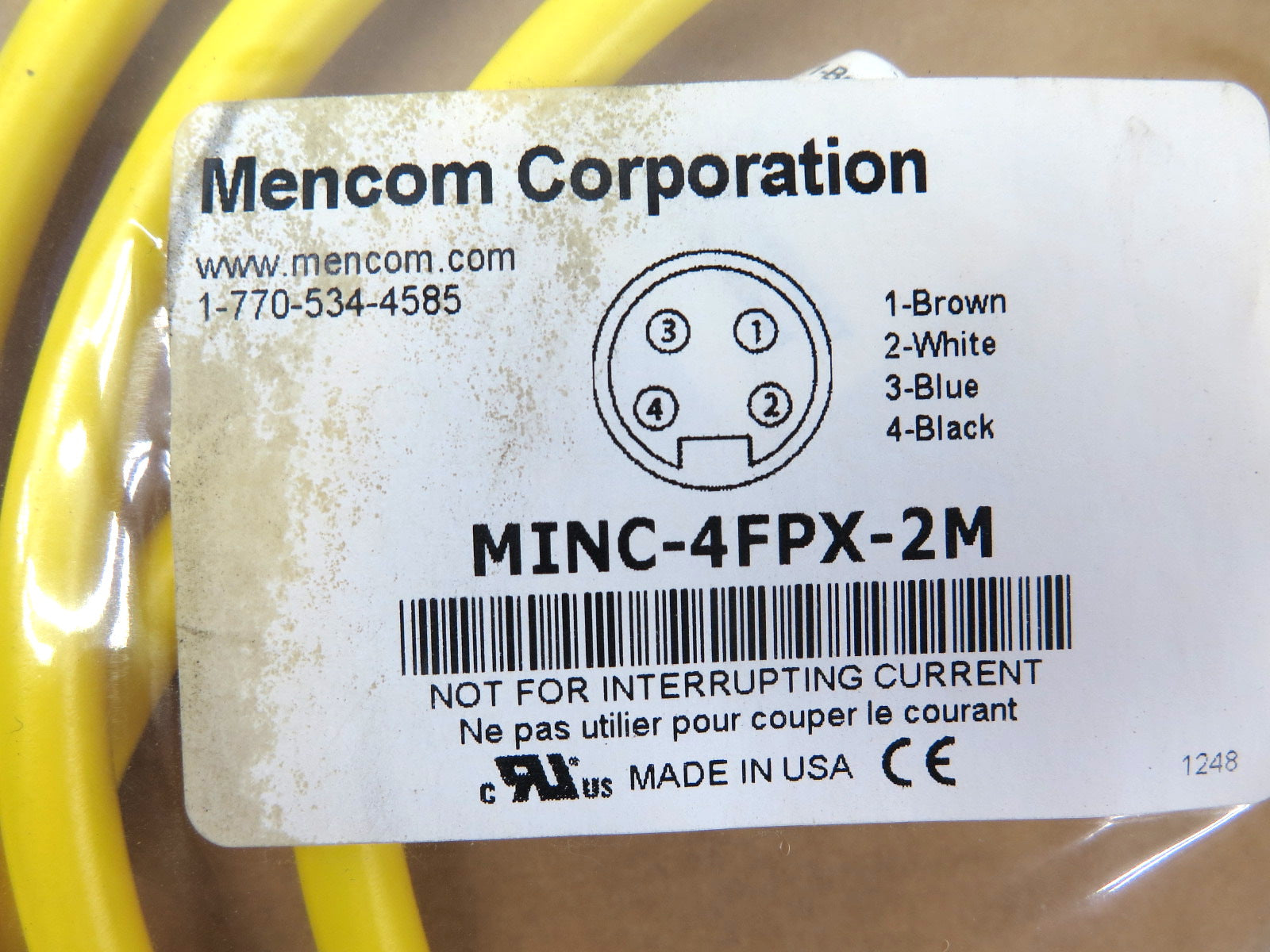 Mencom Cordset MINC-4FPX-2M 4 Pole Female - Advance Operations