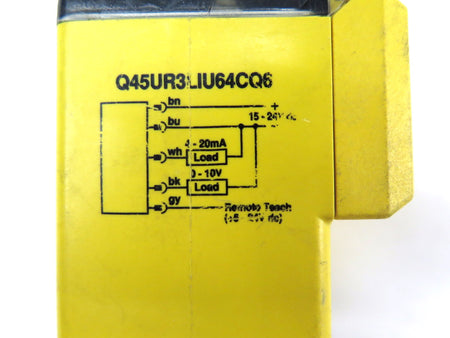 Banner Q45UR3LIU64CQ6 Remote Transducer Ultrasonic Sensor - Advance Operations