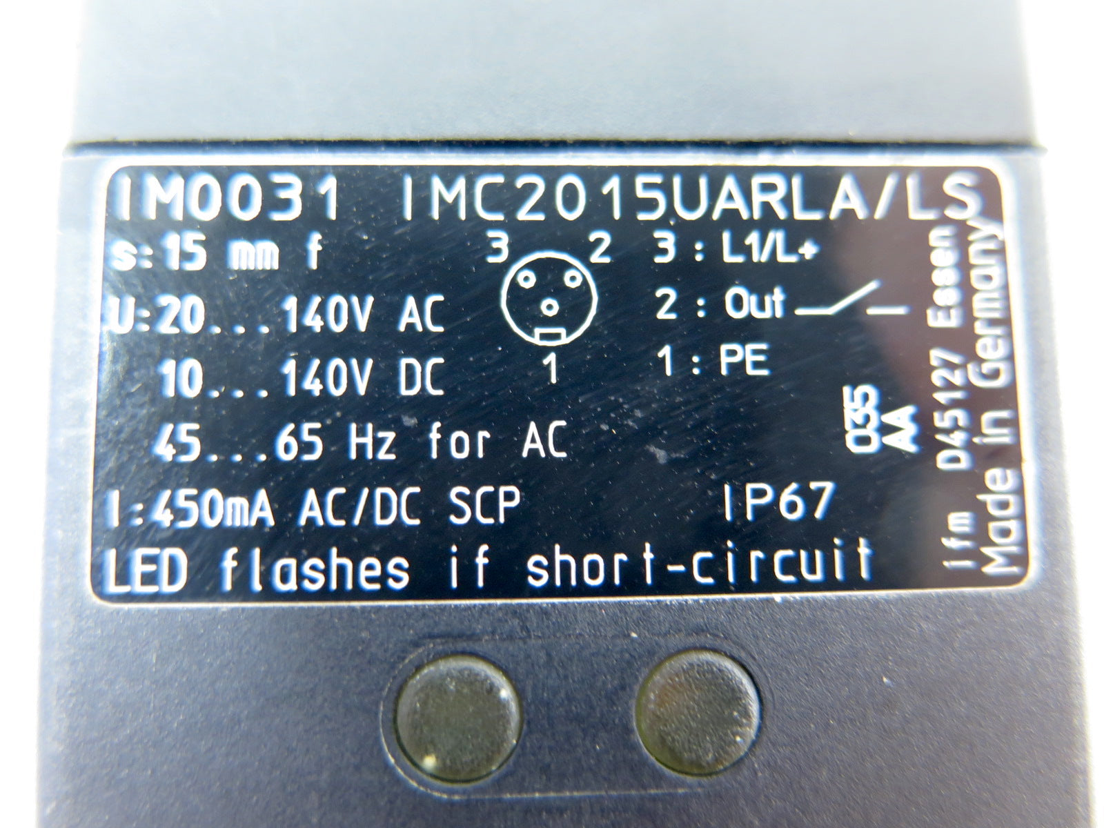 IFM Electronic IMC2015UARLA/LS IM0031 Proximity Switch - Advance Operations