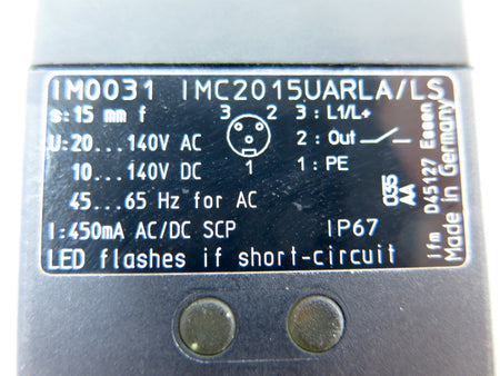 IFM Electronic IMC2015UARLA/LS IM0031 Proximity Switch - Advance Operations