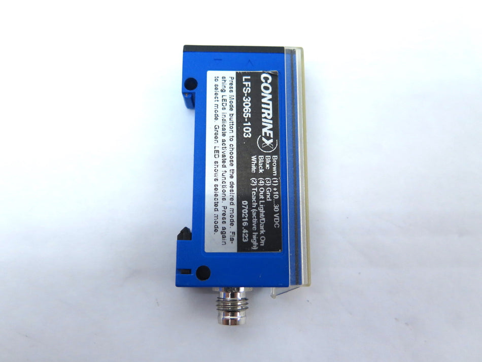Contrinex LFS-3065-103 Fiber Optic Sensor - Advance Operations