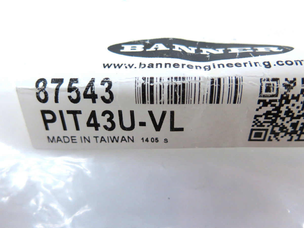 Banner PIT43U-VL 87543 Fiber Optic Sensor - Advance Operations