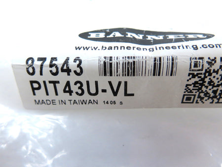 Banner PIT43U-VL 87543 Fiber Optic Sensor - Advance Operations