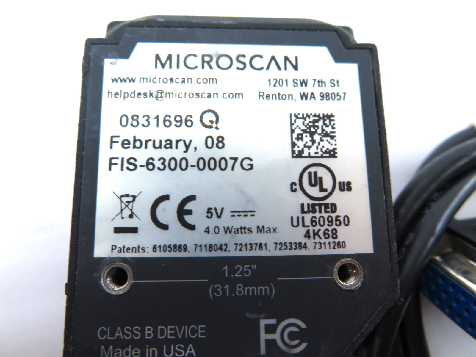 Microscan FIS-6300-0007G Quadrus Mini Barcode Scanner - Advance Operations
