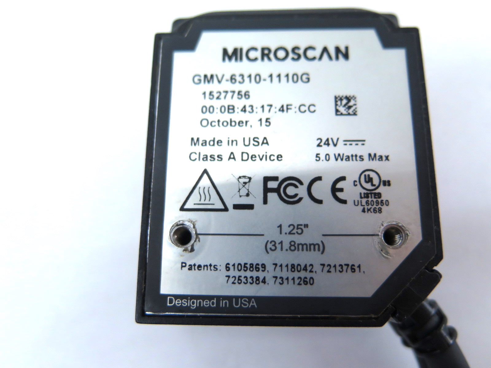 Microscan GMV-6310-1110G Mini Xi Barcode Scanner - Advance Operations