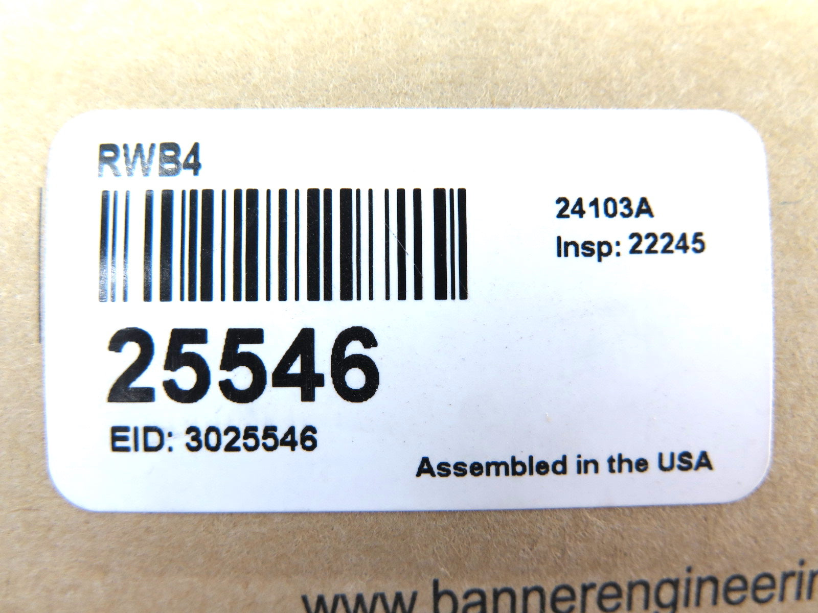 Banner RWB4 25546 Maxi-Beam Wiring Base Power Block - Advance Operations