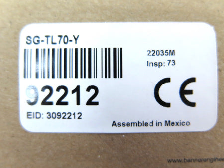 Banner SG-TL70-Y 92212 Audible Indicator 12-30VDC - Advance Operations