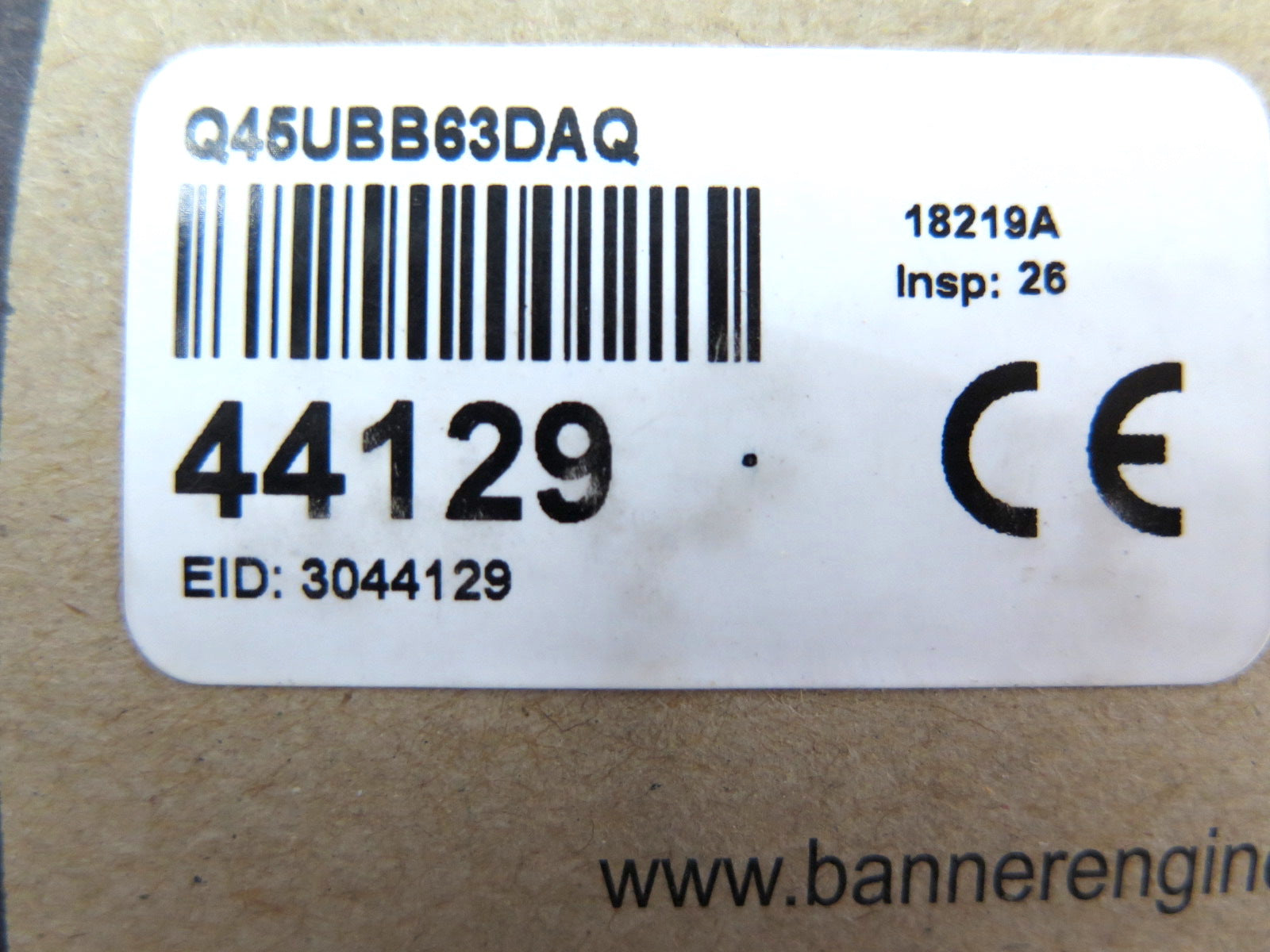 Banner Q45UBB63DAQ 44129 Versatile Ultrasonic Sensor - Advance Operations