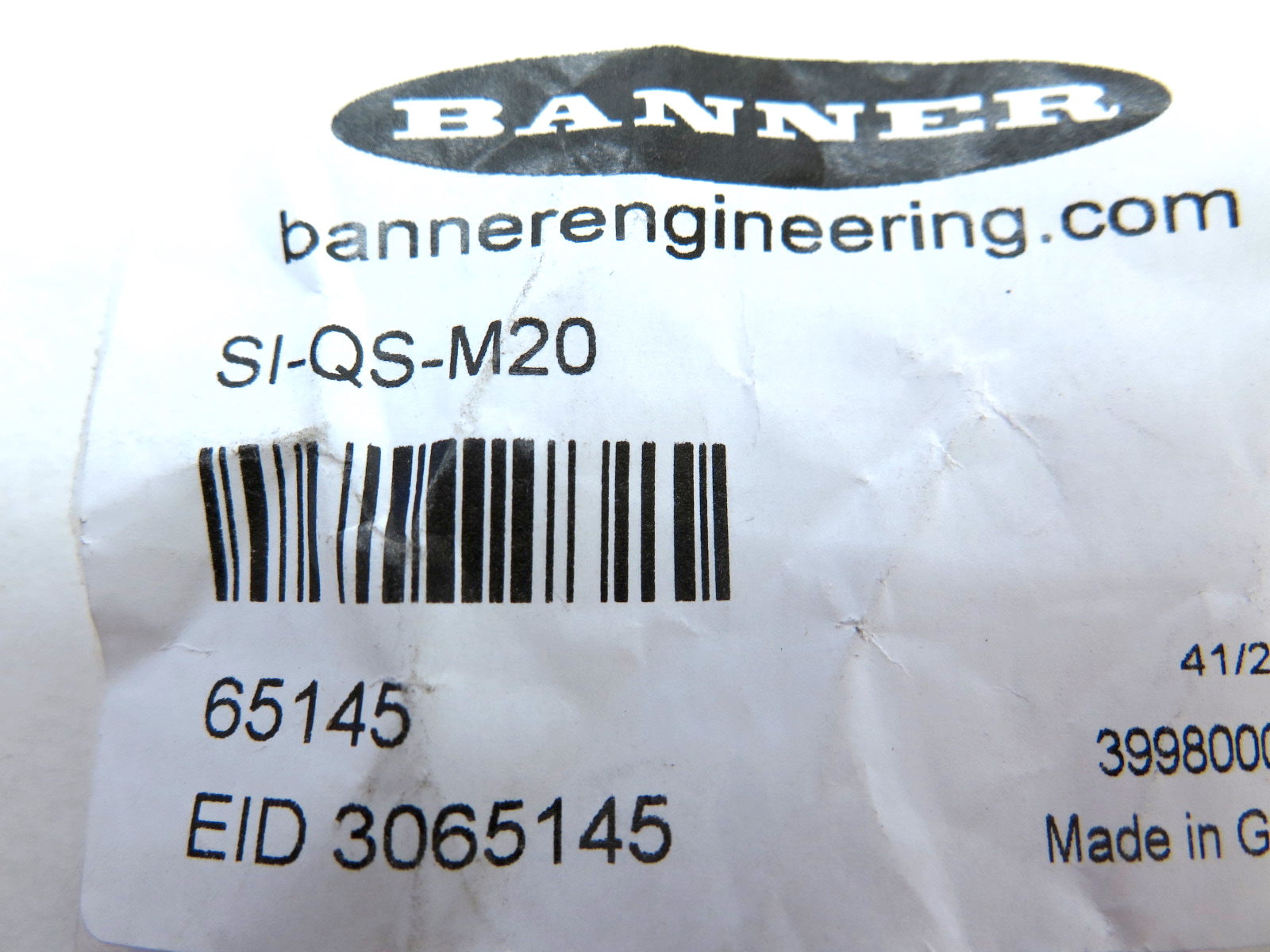Banner SI-QS-M20 65145 Conduit Adapter - Advance Operations