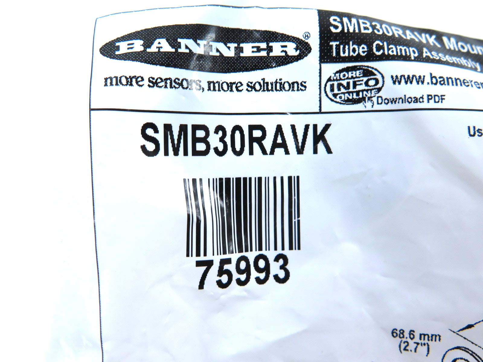 Banner SMB30RAVK 75993 V-Clamp Mount Bracket - Advance Operations