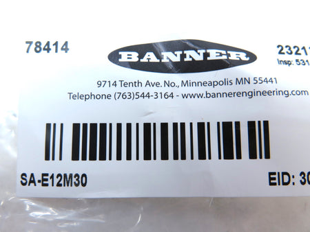 Banner SA-E12M30 78414 Mounting Base Adapter Cover - Advance Operations