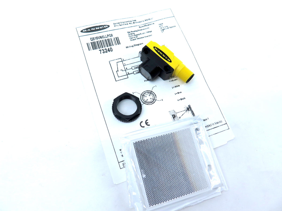 Banner QS18VN6LLPQ8 73240 World-Beam Photoelectric Sensor - Advance Operations