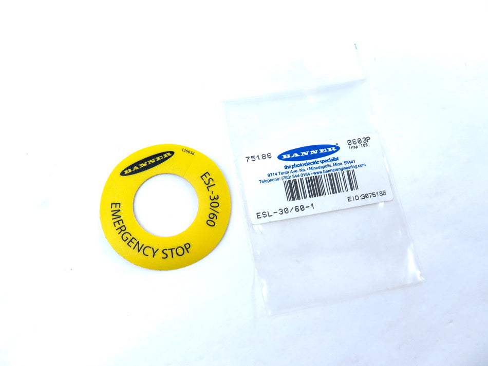 Banner ESL-30/60-1 75186 Emergency Stop Label - Advance Operations