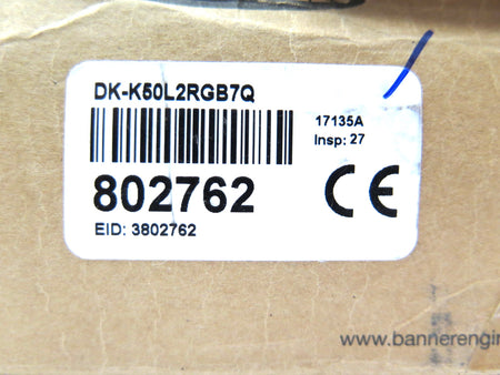 Banner DK-K50L2RGB7Q 802762 Programmable Multicolor Indicator - Advance Operations