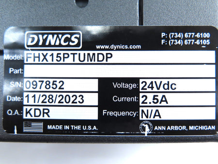 Dynics FHX15PTUMDP HMI Touchscreen Panel - Advance Operations