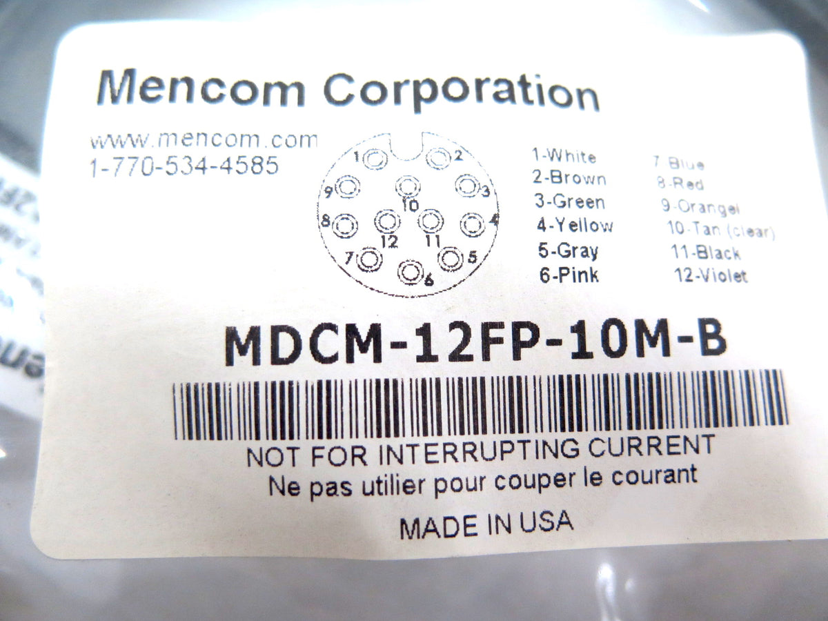 Mencom MDCM-12FP-10M-B Cordset 12 Pole Female - Advance Operations