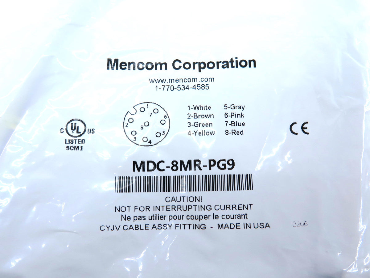 Mencom MDC-8MR-PG9 8-Pole Male Receptacle - Advance Operations