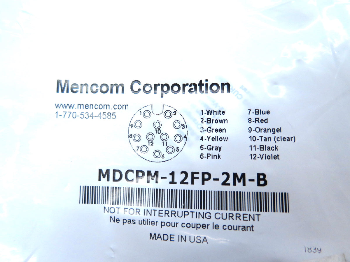 Mencom MDCPM-12FP-2M-B Cordset 12-Pole Female - Advance Operations