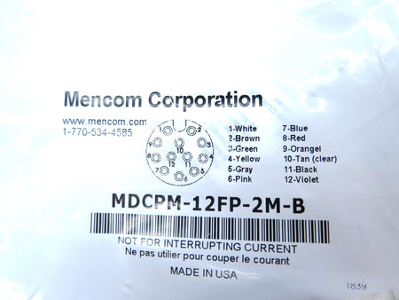 Mencom MDCPM-12FP-2M-B Cordset 12-Pole Female - Advance Operations
