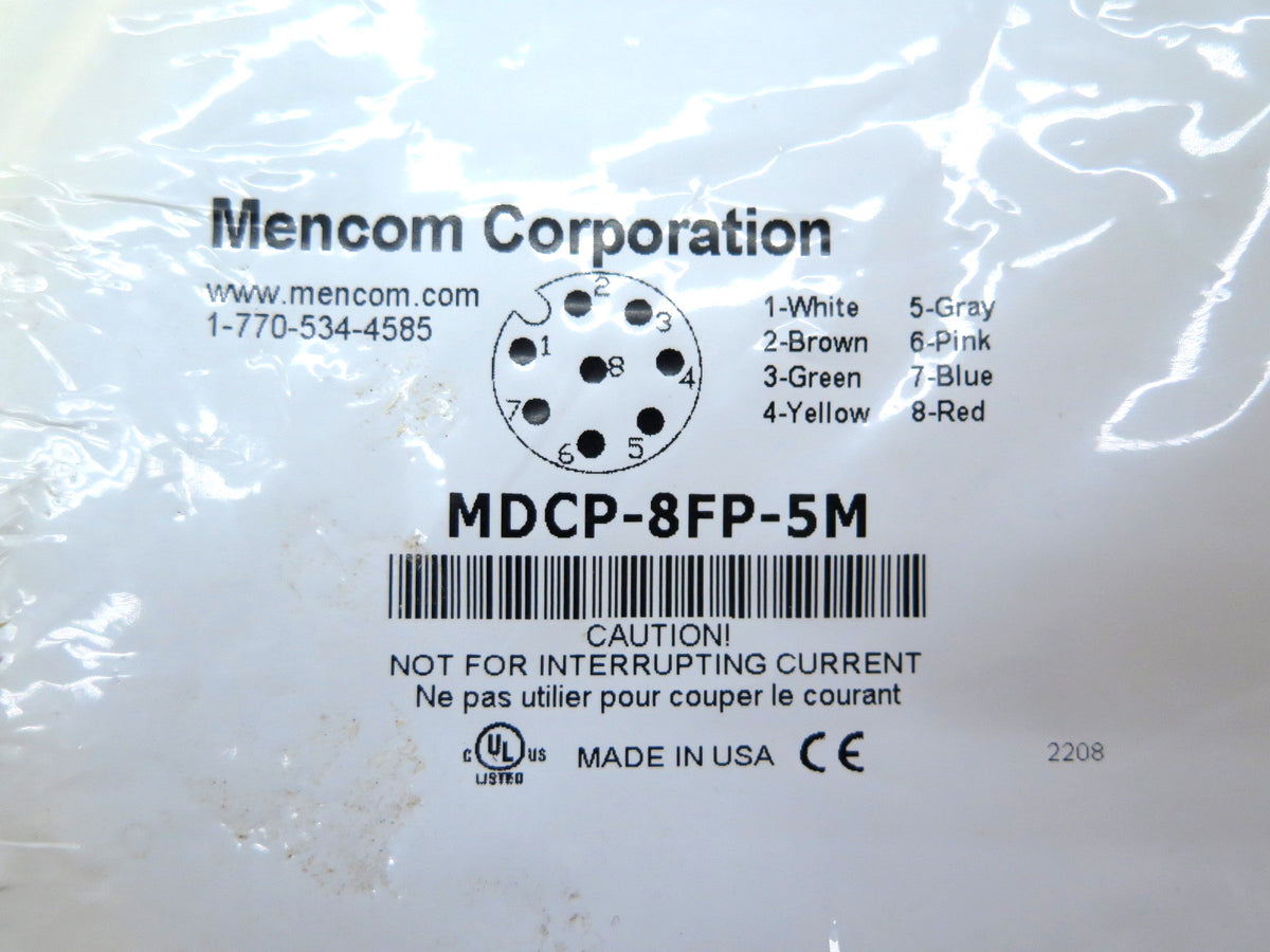 Mencom MDCP-8FP-5M Cordset 8-Pole Female 5 Meter long - Advance Operations