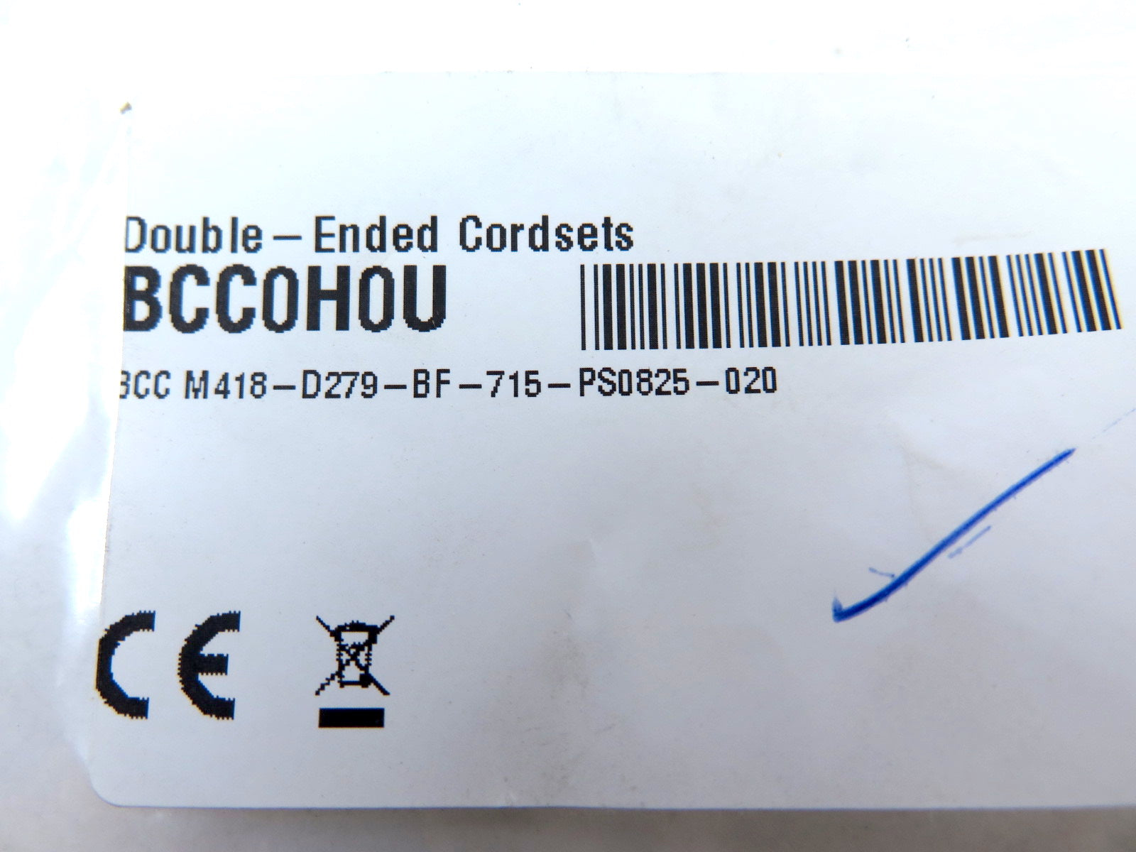Balluff BCC M418-D279 Double Ended Cordset - Advance Operations