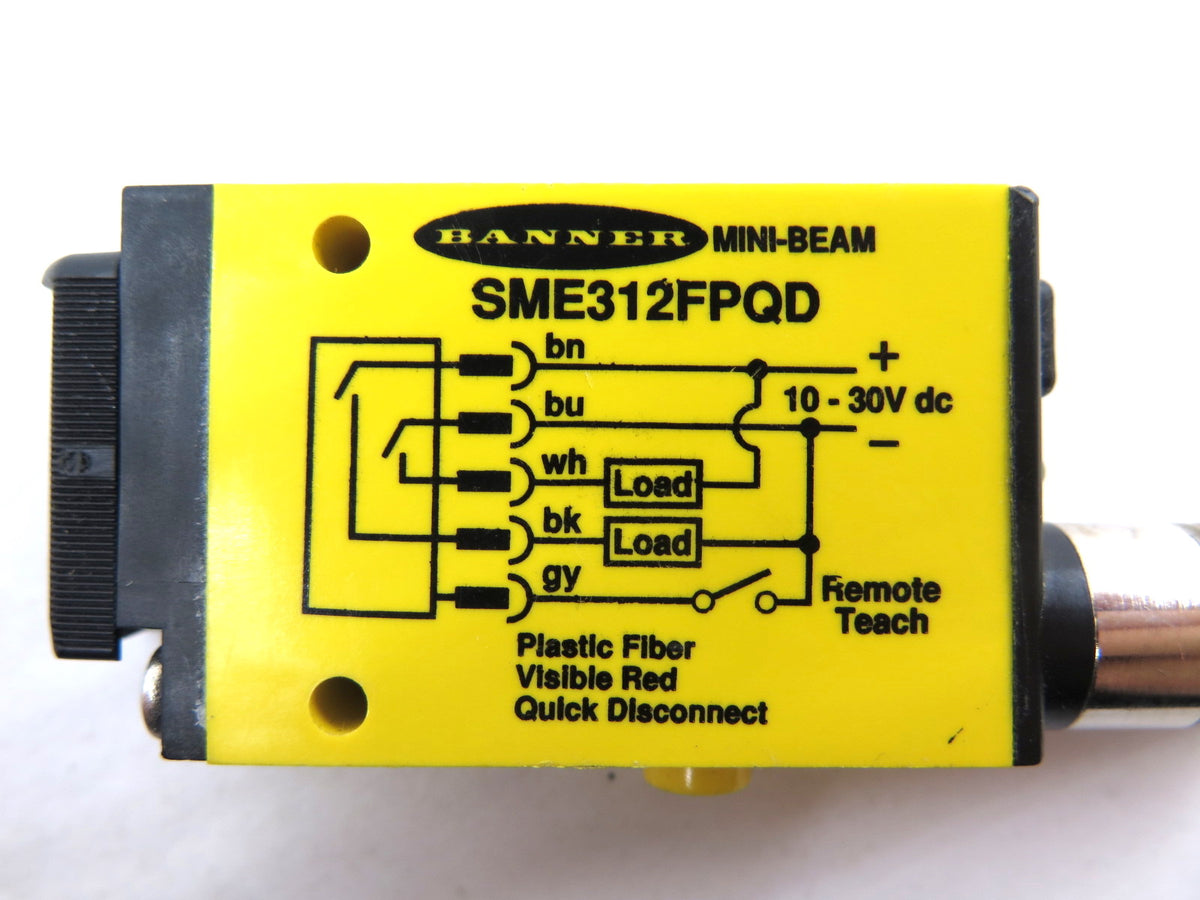 Banner SME312FPQD 53732 Mini-Beam Fiber Optic Amplifier - Advance Operations
