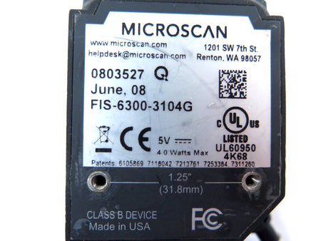 Microscan FIS-6300-3104G Barcode Scanner - Advance Operations