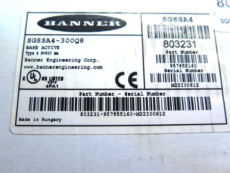 Banner SGSSA4-300Q8 803231 Active Transceiver - Advance Operations