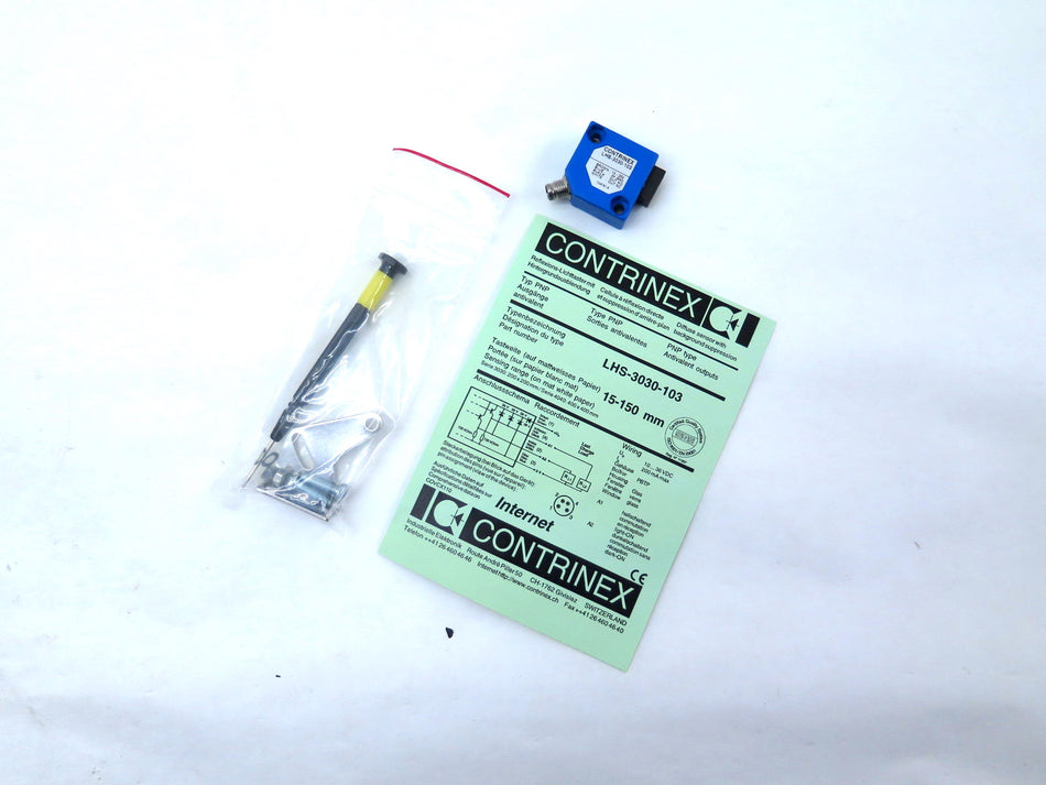 Contrinex LHS-3030-103 Diffuse Sensor Switch - Advance Operations