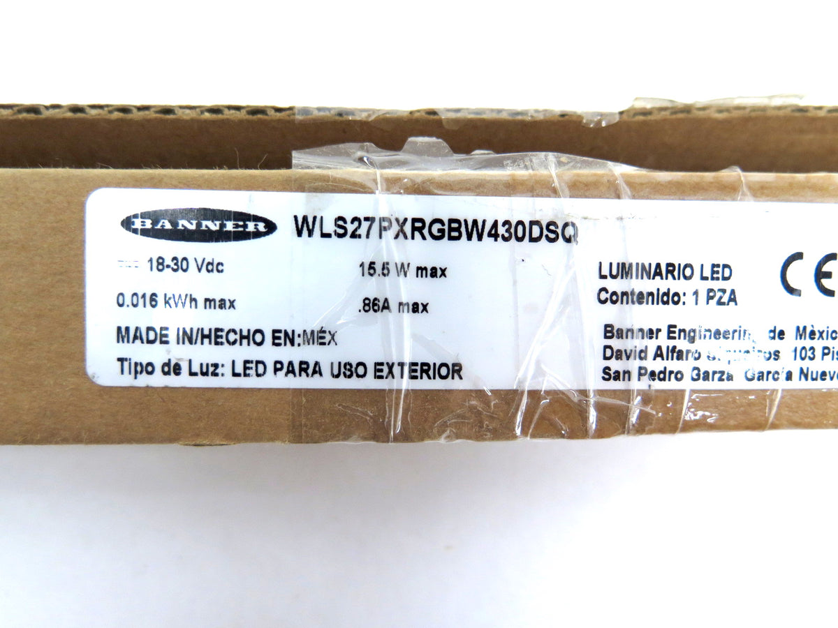 Banner WLS27PXRGBW430DSQ 807462 Work Pro Light Strip - Advance Operations