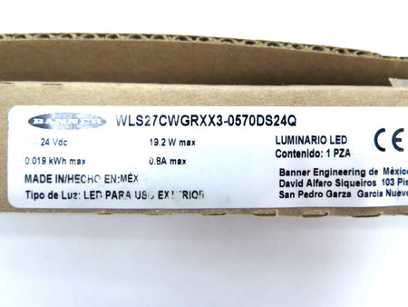 Banner WLS27CWGRXX3-0570DS24Q 802024 Multicolor Light Strip - Advance Operations