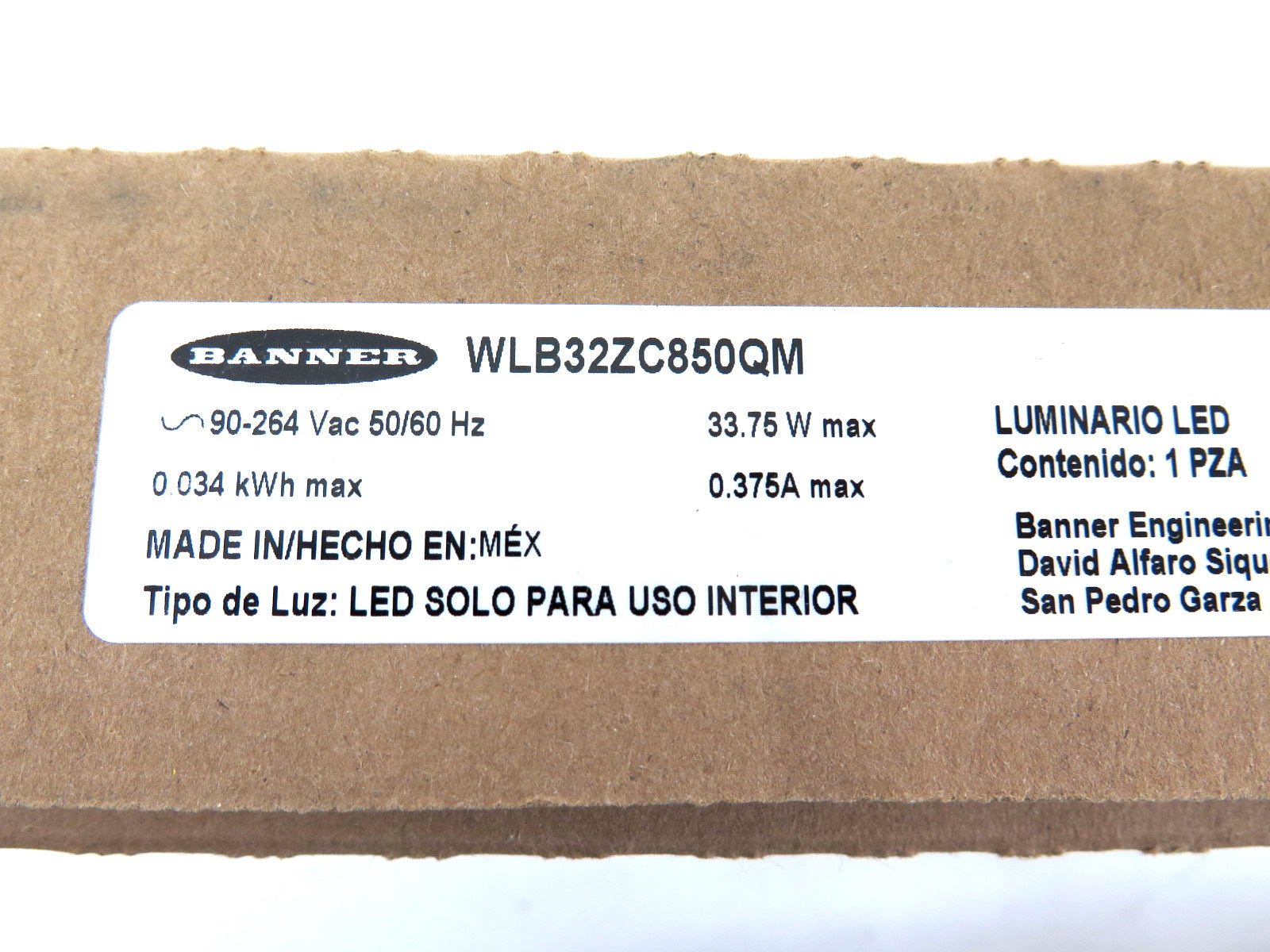 Banner WLB32ZC850QM 96004 Work Light Bar - Advance Operations