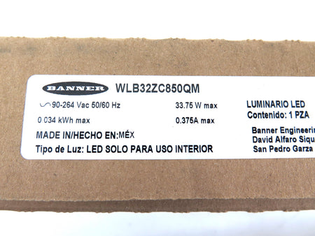 Banner WLB32ZC850QM 96004 Work Light Bar - Advance Operations
