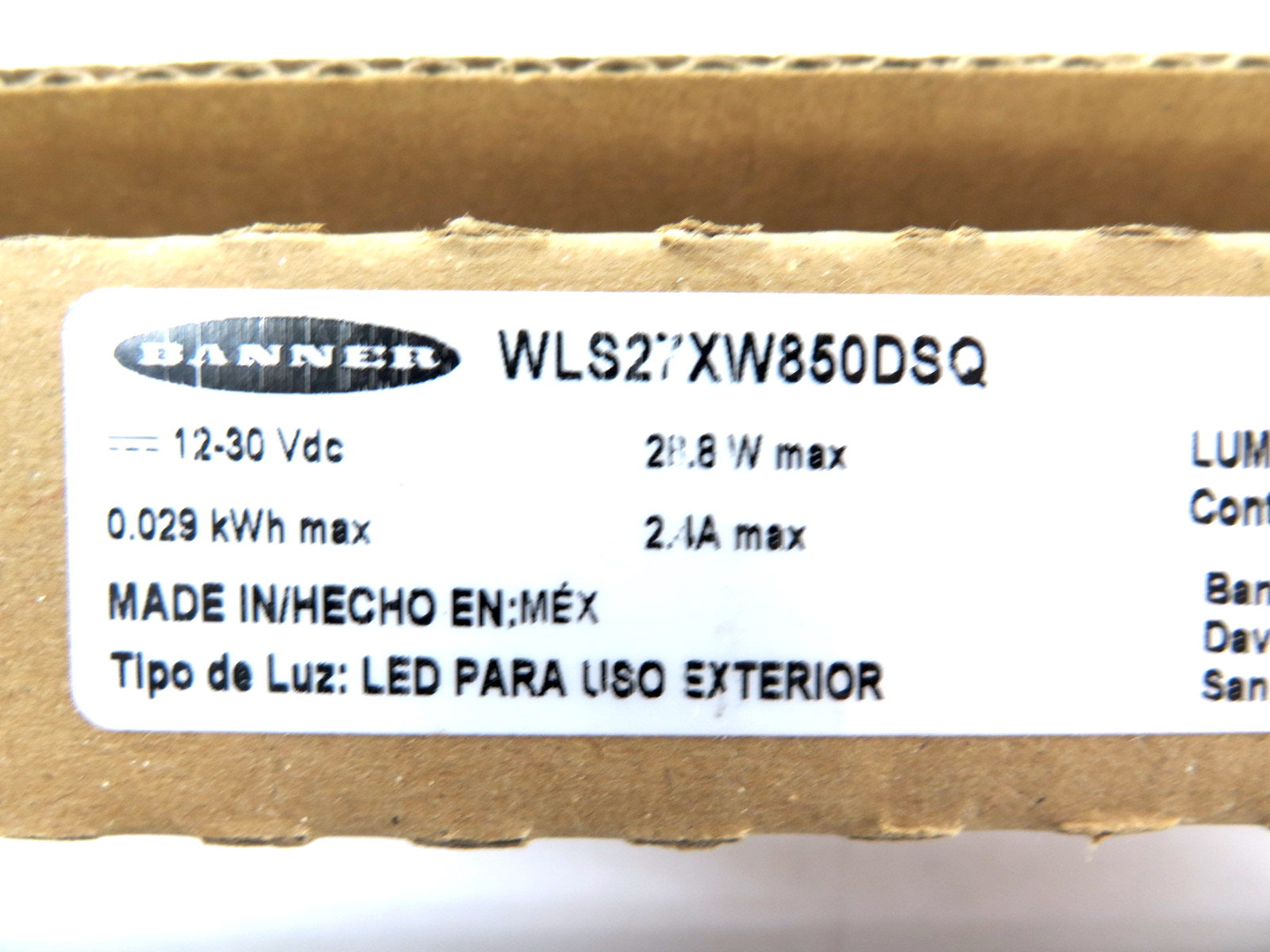 Banner WLS27XW850DSQ 94279 Work Light Strip - Advance Operations