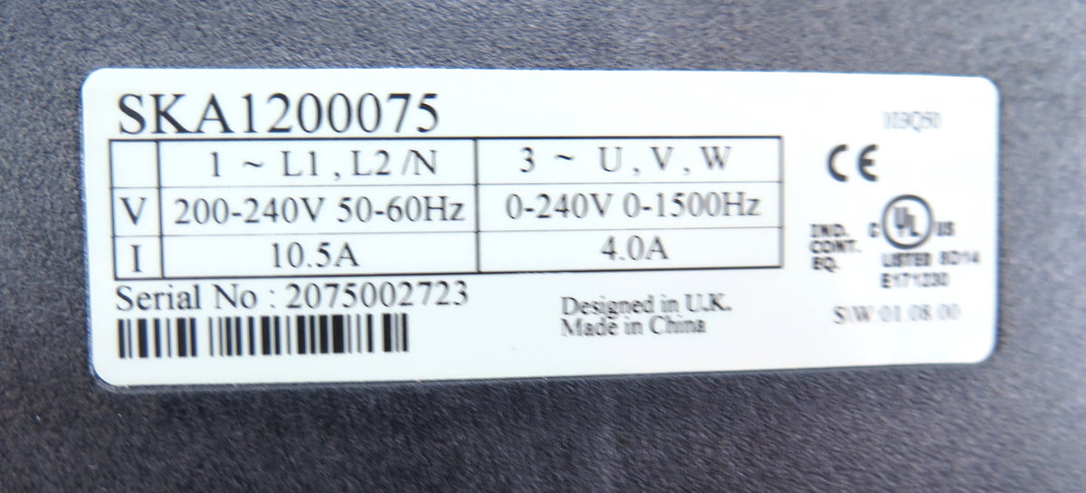 Emerson SKA1200075 AC Drive - Advance Operations