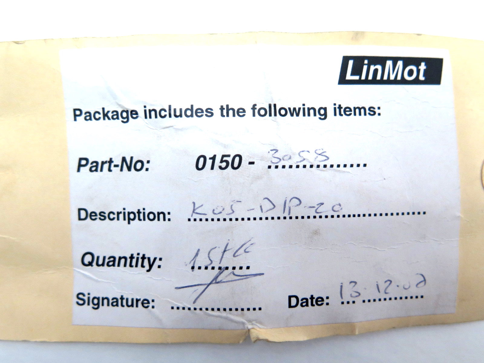 Linmot 0150-3058 20M Servo Motor Cable - Advance Operations