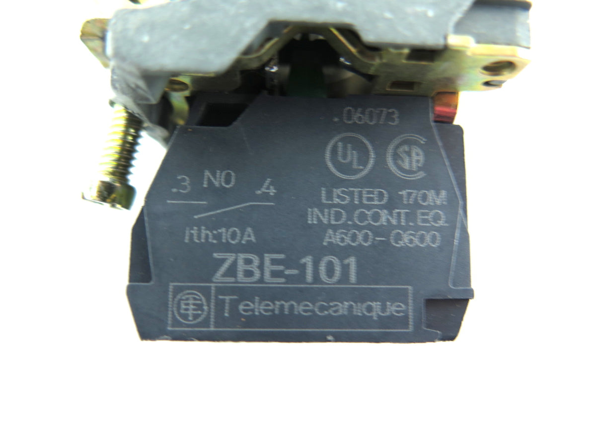 Telemecanique ZB4BD4 ZBE-102 Harmony Spring Return NO Switch LOT OF 2 - Advance Operations