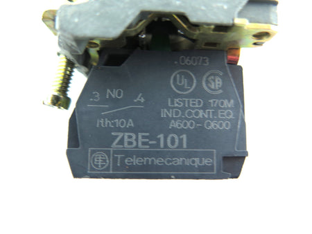 Telemecanique ZB4BD4 ZBE-102 Harmony Spring Return NO Switch LOT OF 2 - Advance Operations