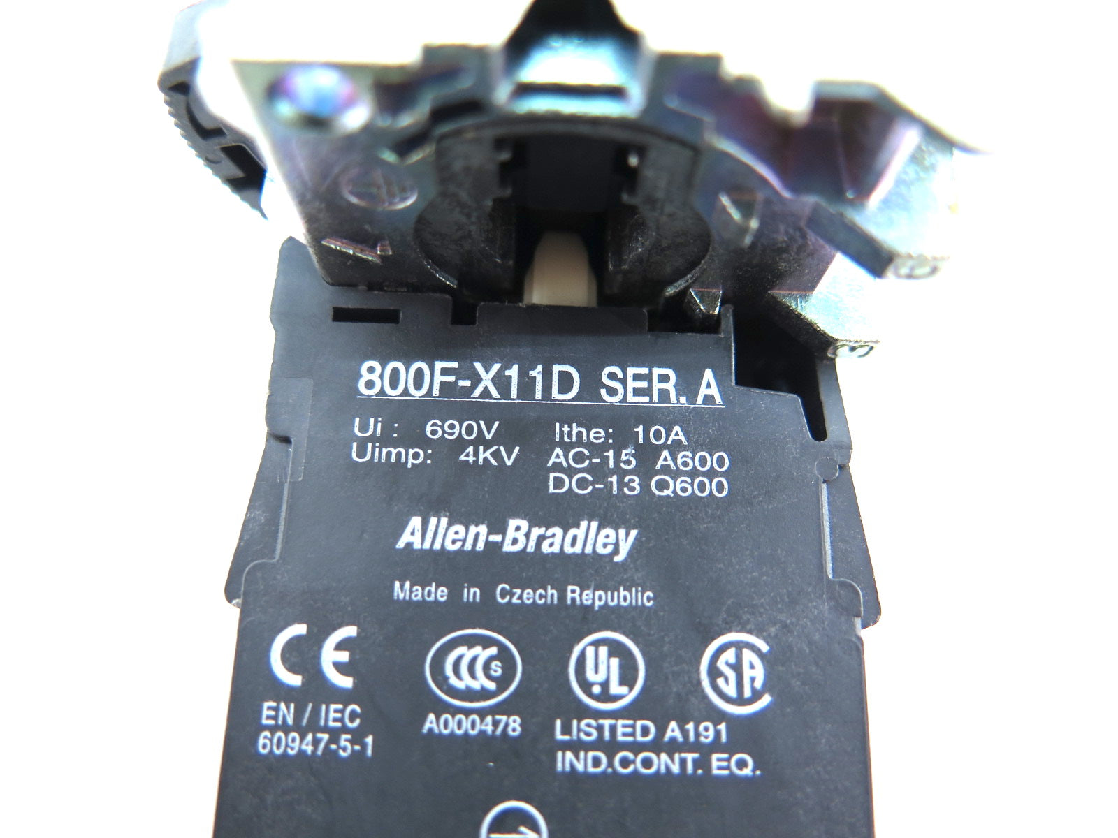 Allen-Bradley 800FM-SM32 800F-X11D Selector Switch & Contact Block Double Circ - Advance Operations