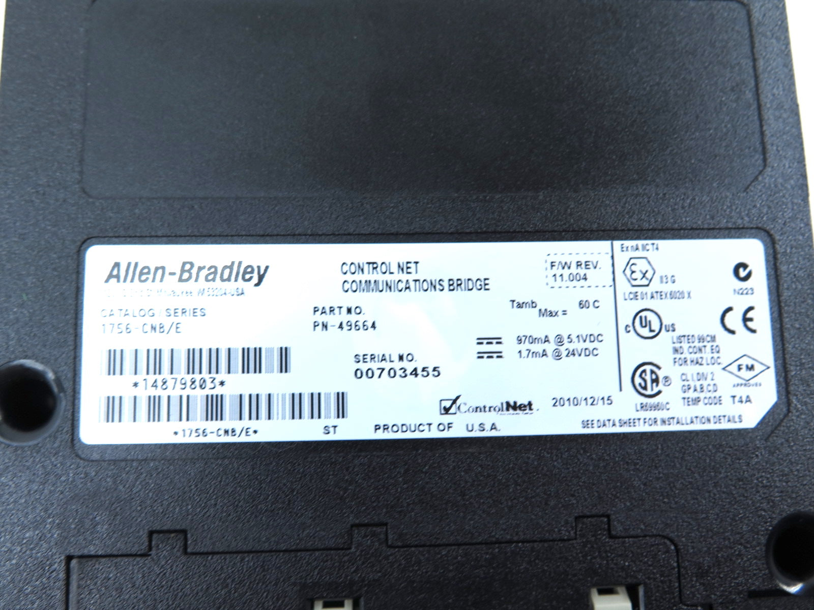 Allen-Bradley 1756-CNB/E 1756-CNB Control Net Communication Bridge - Advance Operations