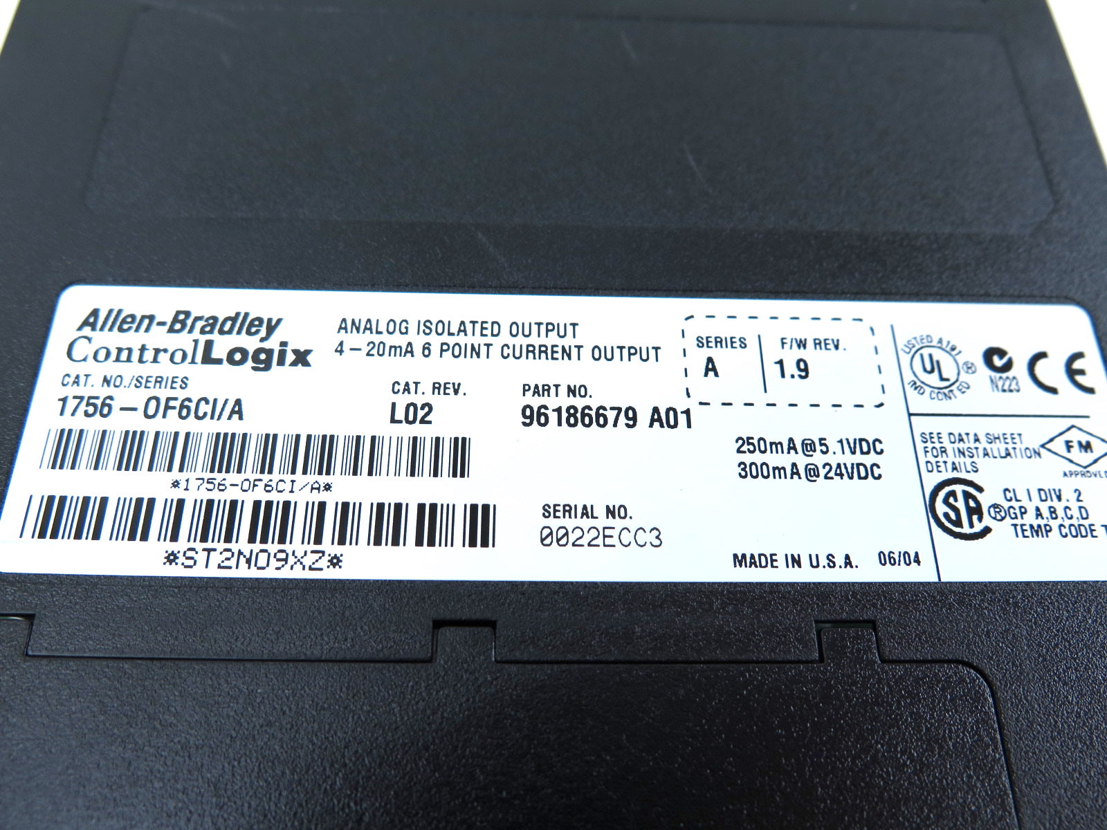 Allen-Bradley 1756-0F6CI/A 1756-0F6CI Analog Isolated Output - Advance Operations